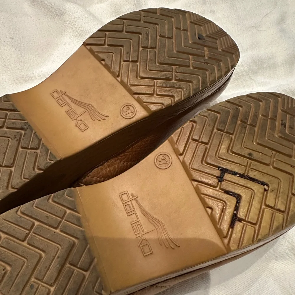 Dansko Brown Leather Mules - Picture 4 of 6